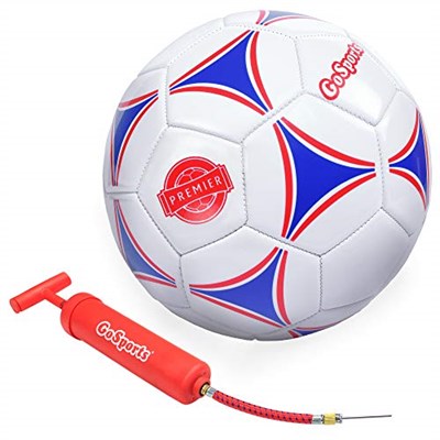 GoSports Premier Futbol Topları, Tekli veya 6’lı Paket, 3, 4, 5 Numara, Top Pompası ile
