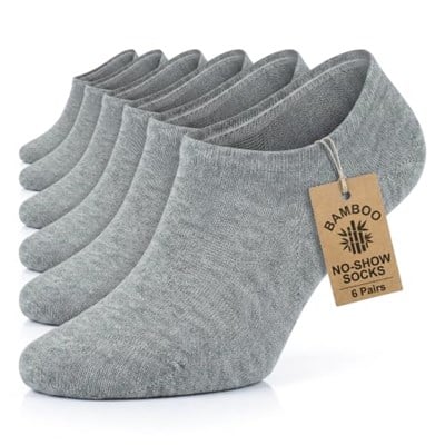 GoWith 3lü-6lı Bambu Beyaz Gri Siyah Elastan No Show Görünmez Dikişsiz Yürüyüş Spor Koşu Sneakers Erkek Çorap 3103