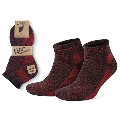 GoWith Unisex Alpaka Yünlü Termal Tam Havlulu Yürüyüş Outdoor Hiking Ayak Bileği Boyu Kısa Patik Çorap 6007