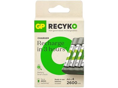 GP B441 USB Pil Şarj Cihazı 4 Adet 2600mAh AA Kalem Pilli Set