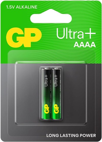 GP Batteries 25A Ultra Plus Lr8D425/E96/AAAA Boy İncenin İncesi Pil, 1.5 Volt, 2li Kart