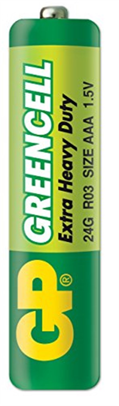 GP Batteries GP24G Greencell R03/1212/AAA İnce Pil, 1.5 Volt, 40lı Kutu, Yeşil/Sarı/Beyaz - Seçenekler: 40lı, 4lü