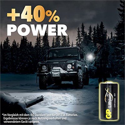 Gp Batteries Gpcr123A Dl123A/Cr123A Boy Lityum Pil, 3 Volt, Tekli Kart