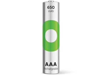 GP Batteries ReCyko 650 AAA İnce Kalem Ni-Mh Şarjlı Pil, 1.2 Volt, 2li Kart