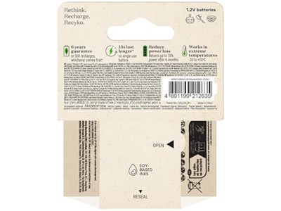 GP Batteries Recyko 950 AAA İnce Kalem Ni-Mh Şarjlı Pil, 1.2 Volt, 4lü Kart