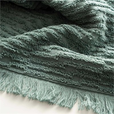 Green Black Anisa 2li El Yüz Havlusu %100 Pamuk Penye Jakarlı Yeşil 50x90 Cm