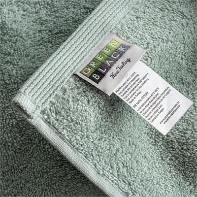 Green Black Elena Yüz Havlusu Mint