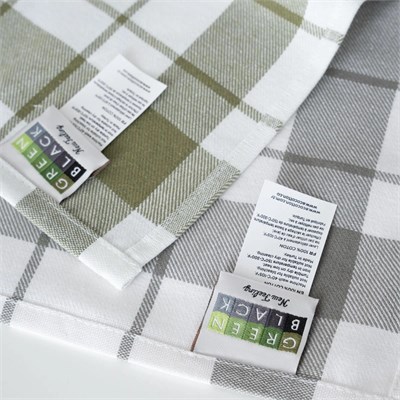 Green Black Esila 2li Ultra Emici Kurulama Havlusu Gri/ Yeşil, %100 Doğal Pamuk , 45×65 cm Geniş Mutfak Bezi