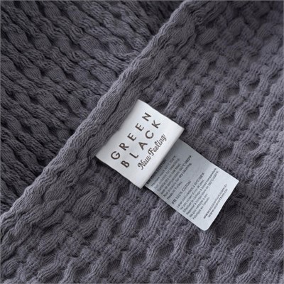 Green Black Lara Prestij Serisi Çift Kişilik Yatak Örtüsü Pike 220x240 Koyu Gri, Oeko Tex Standard 100 Sertifikalı %100 Ege Pamuğu