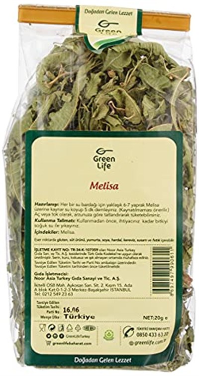 GREEN LIFE Melissa Bitki Çayı Poşet 20 Gr.