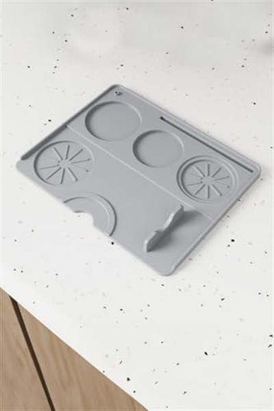 Gri 38,5x58 cm Silikon Kahve Makinesi Pedi Tamper Matı Tamper Tutucu cin963