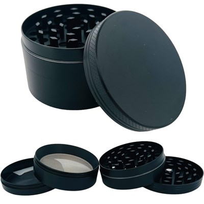 GRINDER Parçalayıcı Metal baharat öğütücü herb spice 4 katmanlı 40MM / 50MM / 63MM (SIYAH, 63MM), ETG-40M-SYH - Bedenler: 40MM, 50MM, 63MM