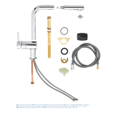 Grohe Eviye Bataryası Spiralli 2 Fonksiyonlu Minta Krom- 30274000