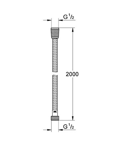 Grohe Metal Duş Spiral Hortumu 200 cm - 28145000