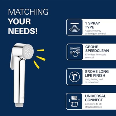 Grohe Tempesta-F Taharet Spreyi için El Duşu 1 Akışlı- 27512001