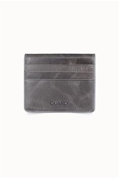 Guard Antik Gri Patlı Tasarım Hakiki Deri Kartlık Erkek/Kadın P5239