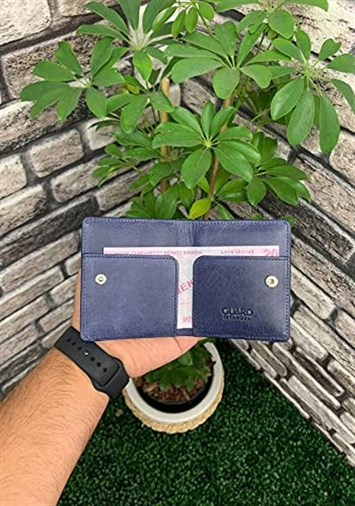 Guard Antik Lacivert Patlı Tasarım Deri Kartlık Erkek/Kadın P5239
