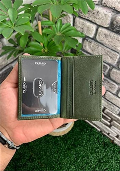 Guard Antik Yeşil Hakiki Deri Kartlık Erkek/Kadın P1169