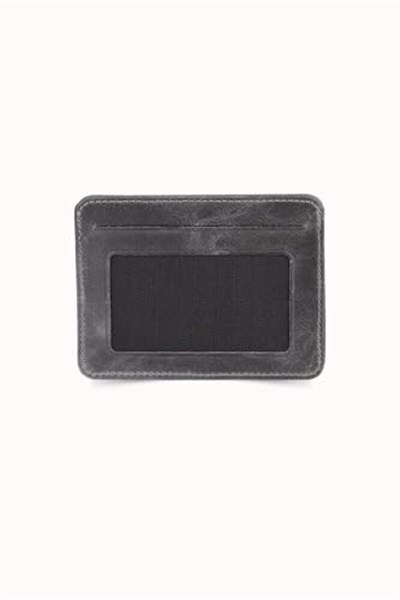 Guard Dikey Crazy Gri Hakiki Deri Kartlık Erkek/Kadın P5171