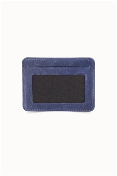 Guard Dikey Crazy Lacivert Hakiki Deri Kartlık Erkek/Kadın P5171