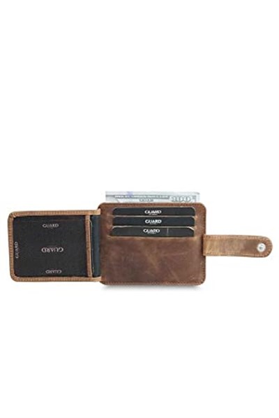 Guard Dikey Crazy Taba Hakiki Deri Kartlık Erkek/Kadın P5171