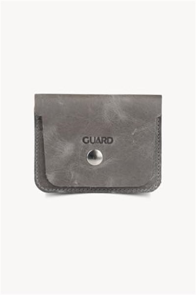 Guard Gri Crazy Patlı Kartlık Hakiki Deri Erkek/Kadın P5227
