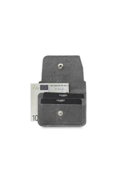 Guard Gri Crazy Patlı Kartlık Hakiki Deri Erkek/Kadın P5227
