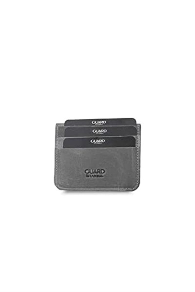 Guard Gri Crazy Patlı Kartlık Hakiki Deri Erkek/Kadın P5227