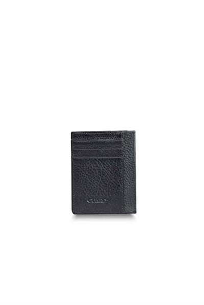 Guard Siyah Parlak Hakiki Deri Kartlık Erkek/Kadın P1092