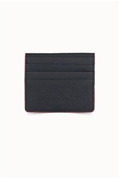 Guard Siyah/Kırmızı Patlı Tasarım Hakiki Deri Kartlık Erkek/Kadın P5239