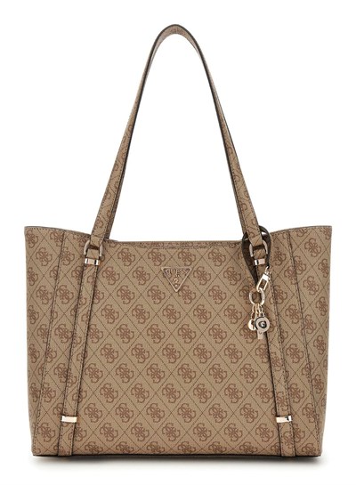GUESS Eco Erica Elite Tote Bag Latte Logolu, Latte logosu