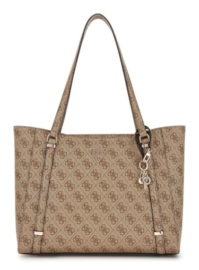 GUESS Eco Erica Elite Tote Bag Latte Logolu, Latte logosu
