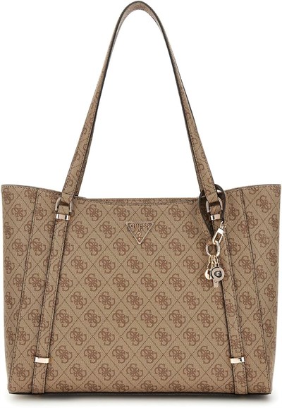 GUESS Eco Erica Elite Tote Bag Latte Logolu, Latte logosu
