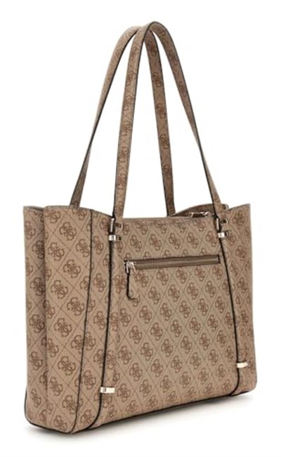 GUESS Eco Erica Elite Tote Bag Latte Logolu, Latte logosu