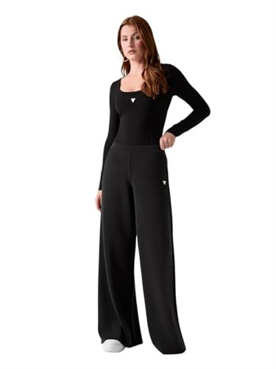 Guess Olympe Regular Fit Normal Bel Bol Paça Pantolon V4YB07KCAY2 Bayan PANTOLON V4YB07 KCAY2 JBLK