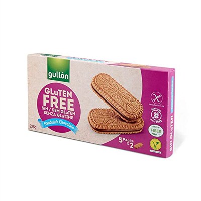 Gullon Glutensiz Çikolata Dolgulu Sandviç Bisküvi 225 g