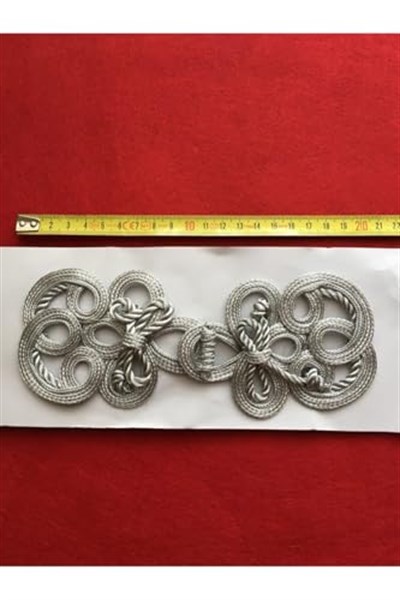 Gümüş Japon Örgü Düğme, kd00493