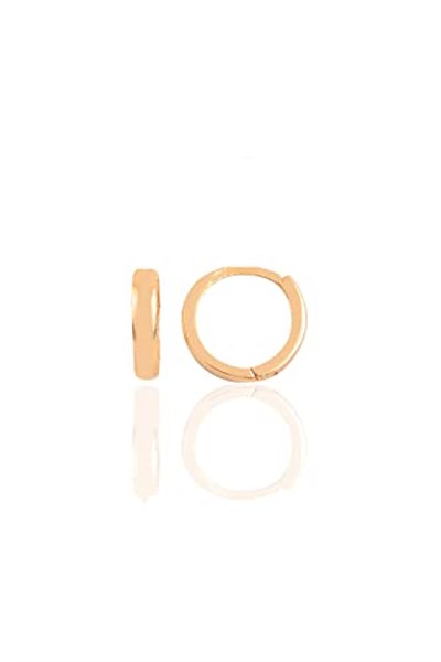 Gümüş rose 11 mm halka küpe Tragus Piercing Helix Kıkırdak Küpesi