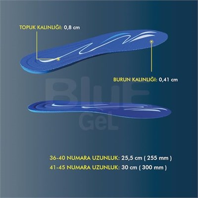 Günlük Ayakkabılar ile Kullanım için Memory Foam Tabanlık, Hafızalı Sünger (40-45)