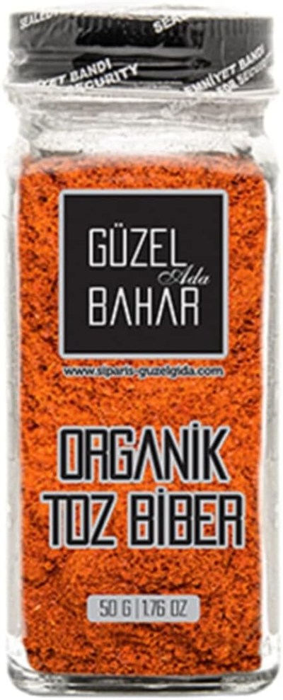 Güzel Ada Gıda Organik Toz Biber Tatlı 50 Gr (Tuzluklu)
