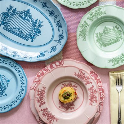 Guzzini Josephine Çukur Tabak 24 cm Pembe