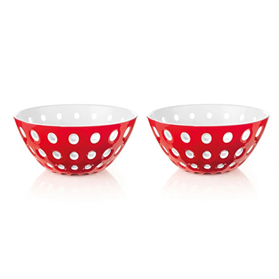 Guzzini Le Murrine 2li Kase Kırmızı-Beyaz
