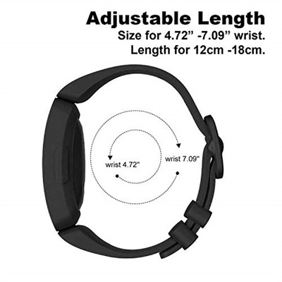 GVFM 6+ Çocuklar için Fitbit Ace 2 Bantları ile Uyumlu, Yumuşak Silikon Bilezik Aksesuarları Spor Kayışı Erkek bantları Fitbit Inspire HR & Ace 2 ile Uyumlu (Siyah)