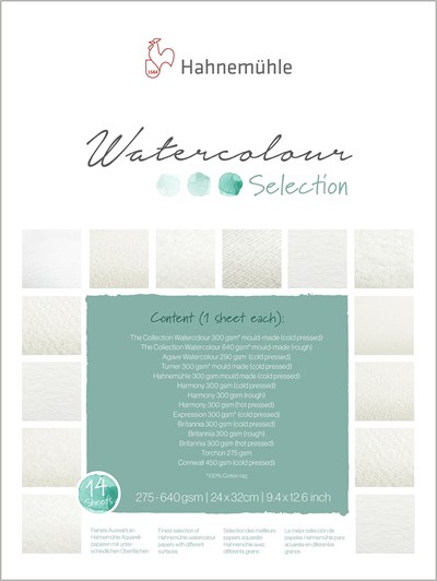 Hahnemühle 10 628 001 Watercolor Selection Suluboya Blok Kağıdı, 24x32, 200-600 GSM, 12 Çeşit - Seçenekler: 17x24, 24x32 cm, A4 Yatay, A5, A5 Yatay, A6, A6 Yatay...