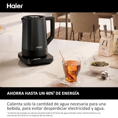 HAIER paslanmaz çelik su ısıtıcısı, enerji tasarrufu, 7 sıcaklık ayarı, sıcak tutma fonksiyonu, bir fincan için kaynatın, 1,7 l, 2200 W [I-Master Series 5]
