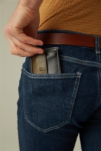 Hakiki Deri Bifold Erkek Cüzdanı Bozuk Para Cepli | Tam Tahıl El İşi Deriden yapılmıştır | Çıtçıtlı RFID Güvenli Cüzdan | Hediye Kutusu ve Emeklilik Doğum Günü için Kesede