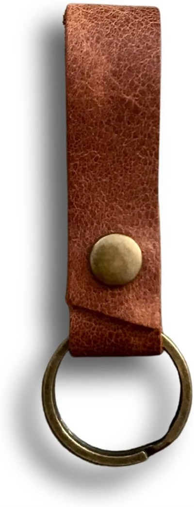Hakiki Deri Çıt Çıtlı Anahtarlık, Minimal Anahtarlık, Çıt Çıtlı Çantaya Asılabilir Anahtarlık (taba)