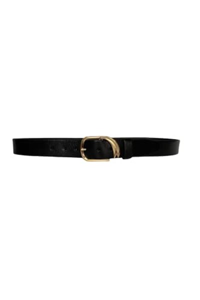 Hakiki Deri Gold Tokalı Kadın Kot, Spor Kemer 4 cm; an-byn-35
