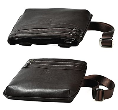 Hakiki Deri Koyu Kahverengi Erkek Postacı Çantası 6533-K