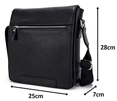 Hakiki Deri Lacivert Erkek Postacı Çantası 5363-L
